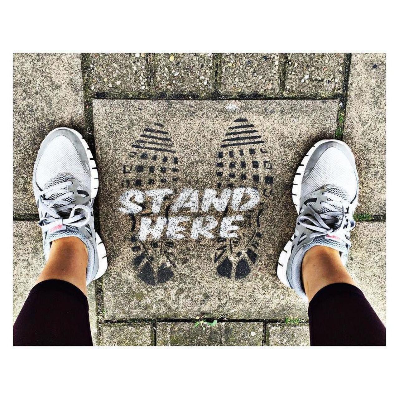 Stood on the side...what a rebel  @dotmasters #dotmasters #streetart #graffiti #paint #spraypaint #footstep #nike … http://t.co/QXwuaUQCQc