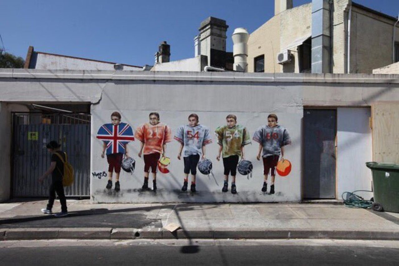Mural by Fintan Magee, Sydney, Australia #football #Streetart #urbanart #graffiti #mural #art #Sydney #Australia https://t.co/MLei6nlGFR